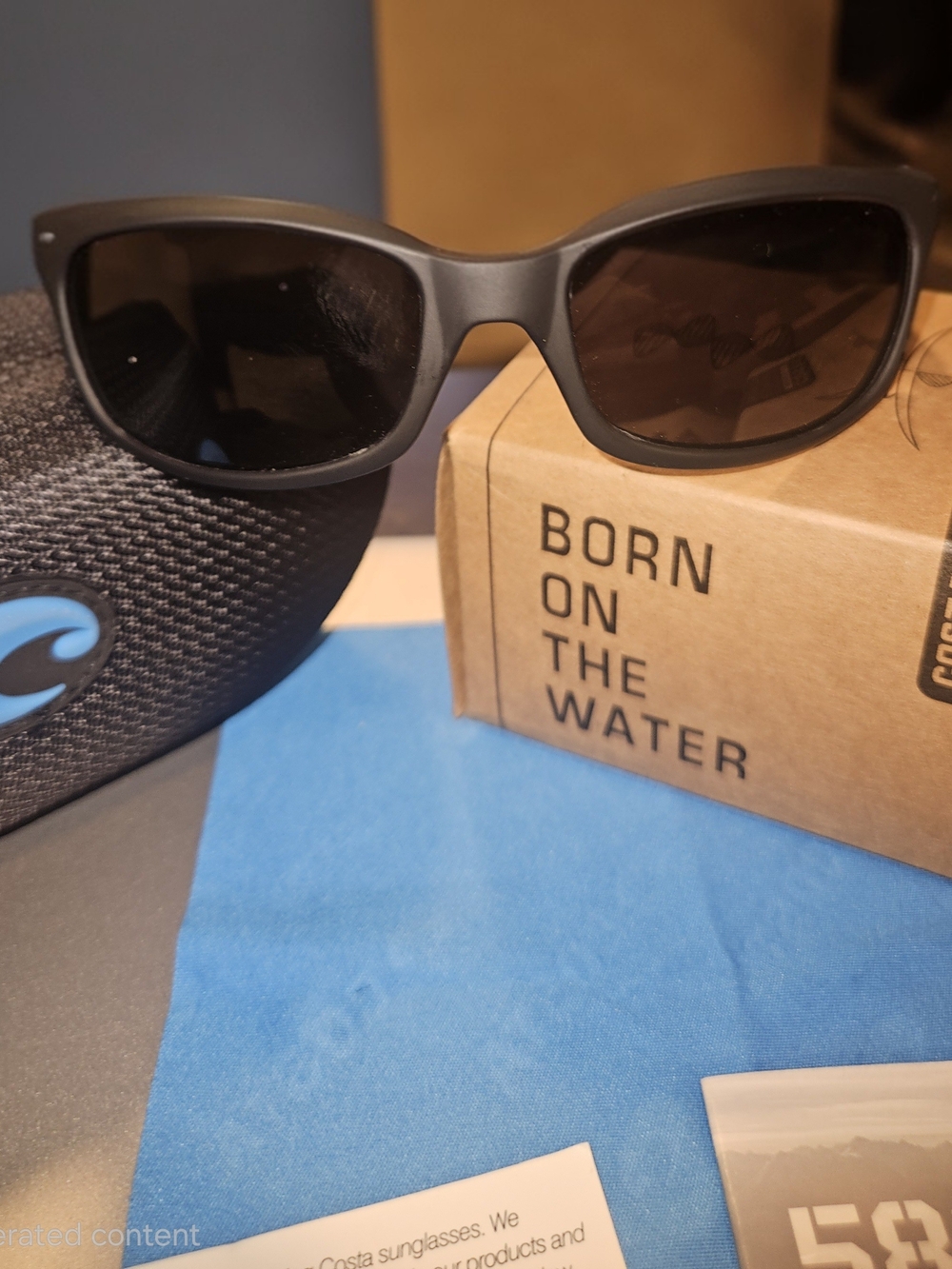 Costa Matte Black Polarized Sunglasses